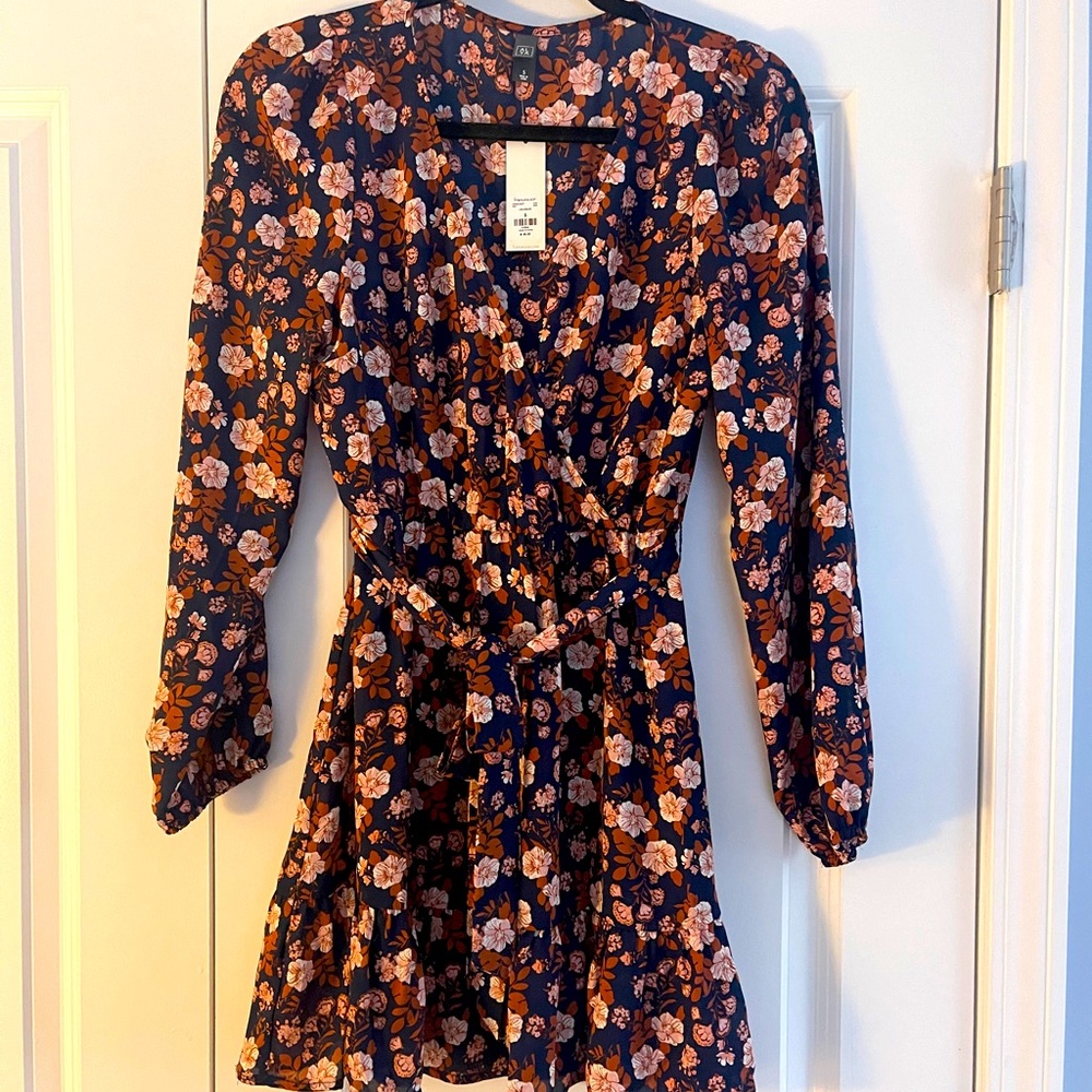 Navy floral dress